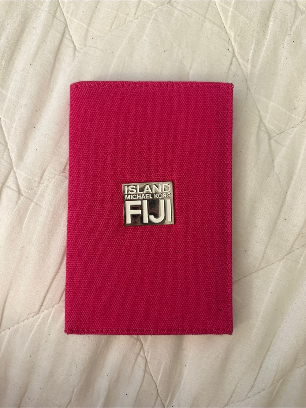Michael Kors Bright Pink Canvas Passport Holder